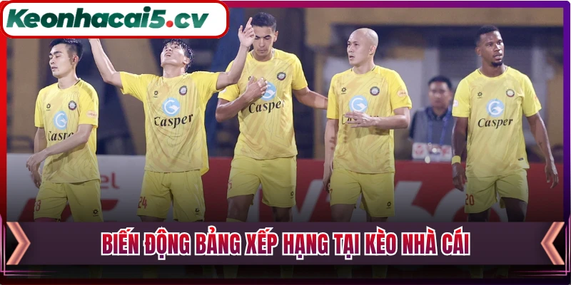 Biến động bảng xếp hạng tại Kèo Nhà Cái