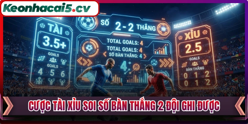 Cược tài xỉu soi số bàn thắng 2 đội ghi được