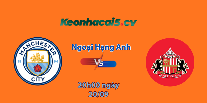 Man City vs Sunderland logo KQBD.club