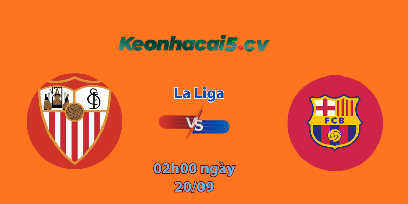 Sevilla vs Barcelona logo KQBD.club